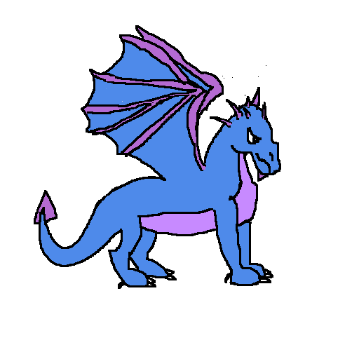 blue dragon with wings