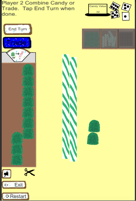 screenshot of Gumdrop Math in 2 player mode