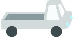 a gray cartoon truck